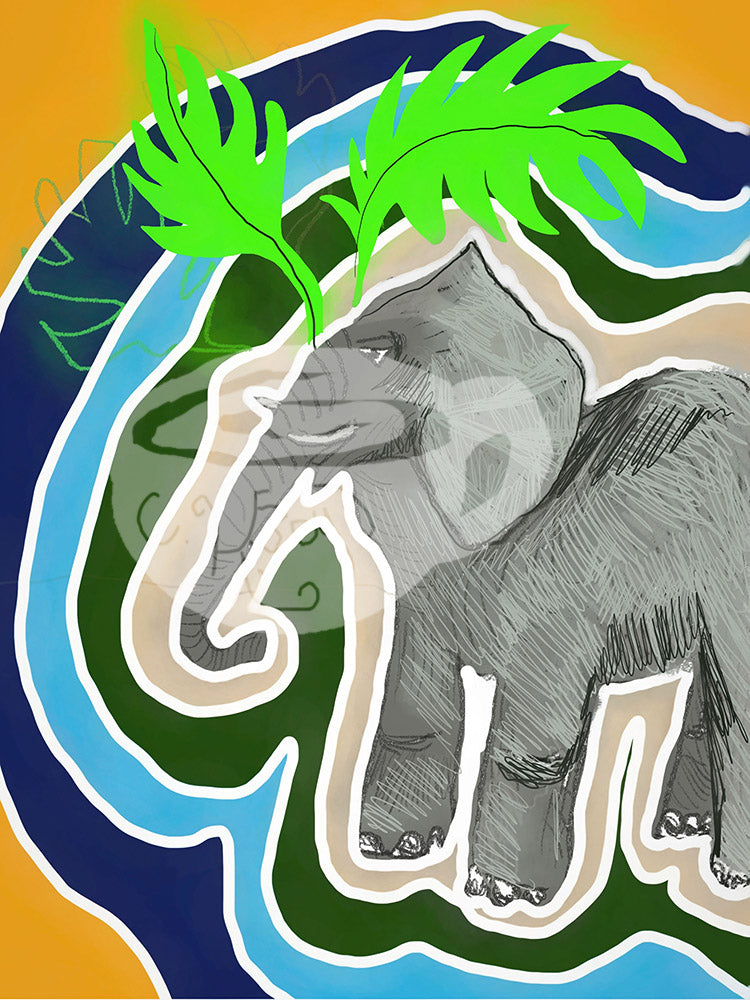 Digital product Elephant Drawing