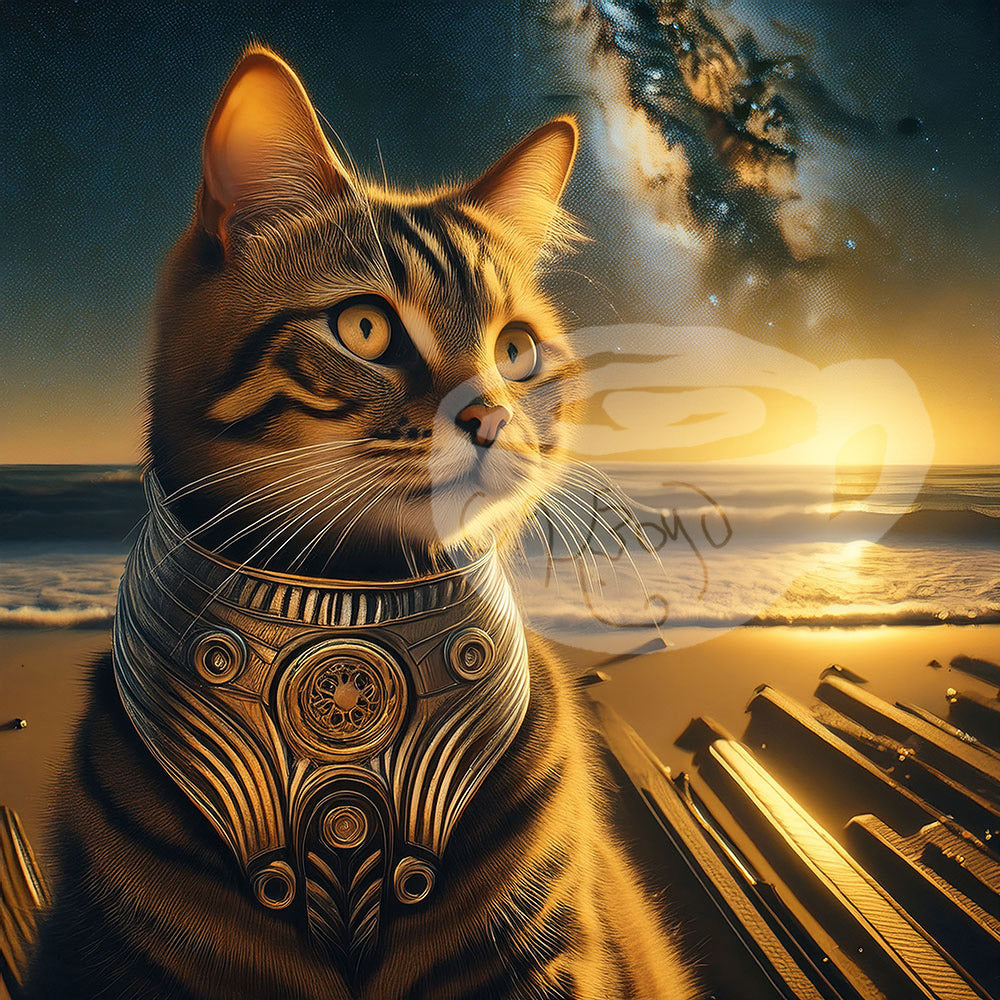 Digital product Ai Art Steampunk Cat